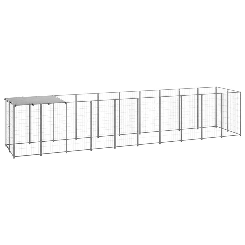 NNEVL Dog Kennel Silver 6.05 m² Steel