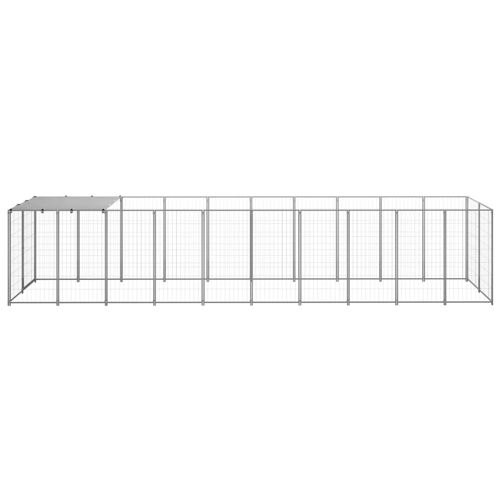 NNEVL Dog Kennel Silver 6.05 m² Steel