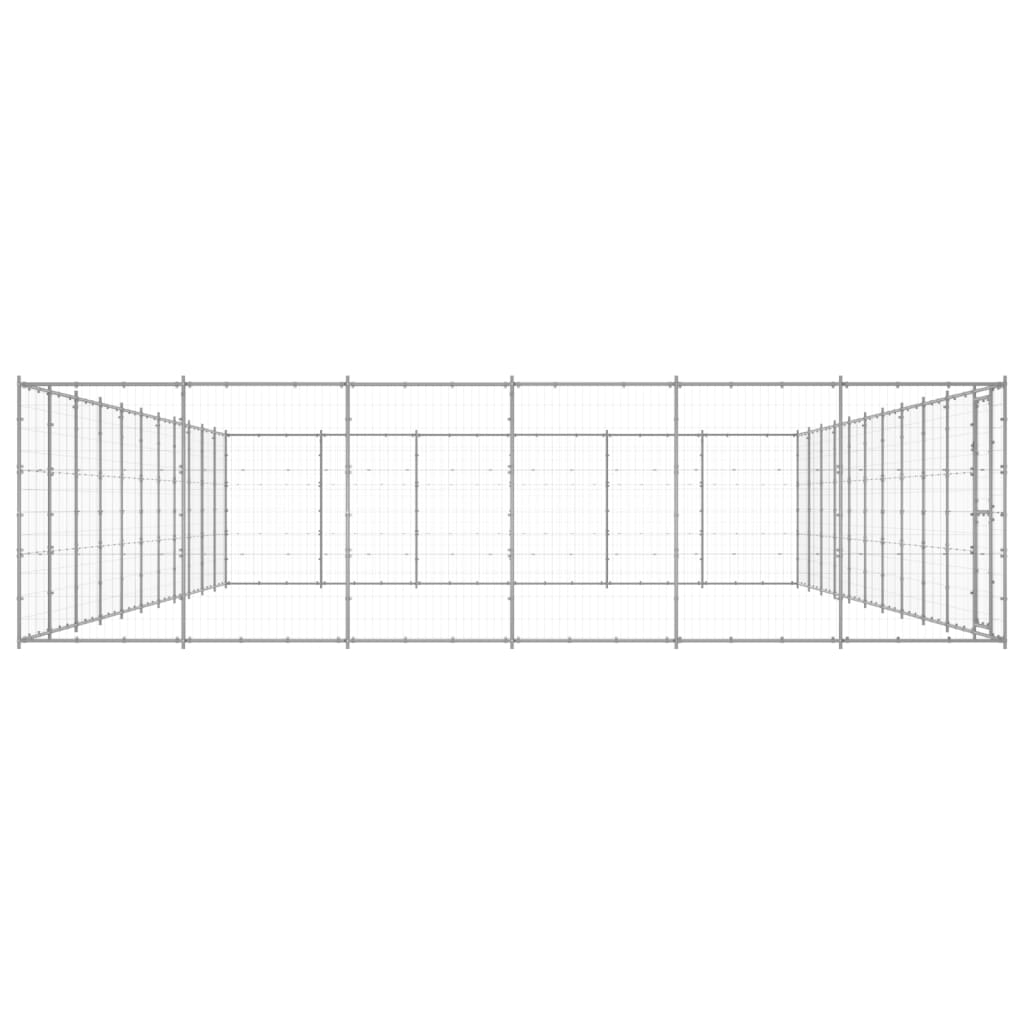 NNEVL Outdoor Dog Kennel Galvanised Steel 79.86 m²