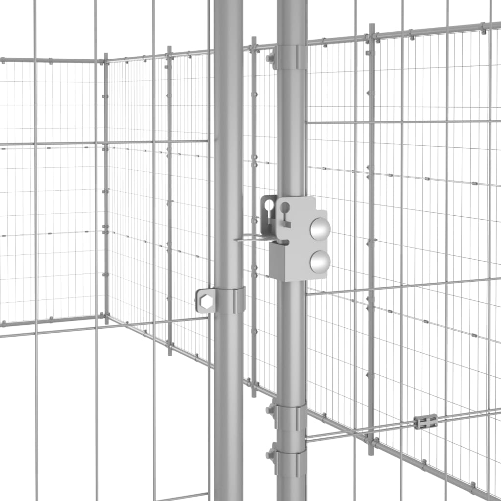 NNEVL Outdoor Dog Kennel Galvanised Steel 79.86 m²