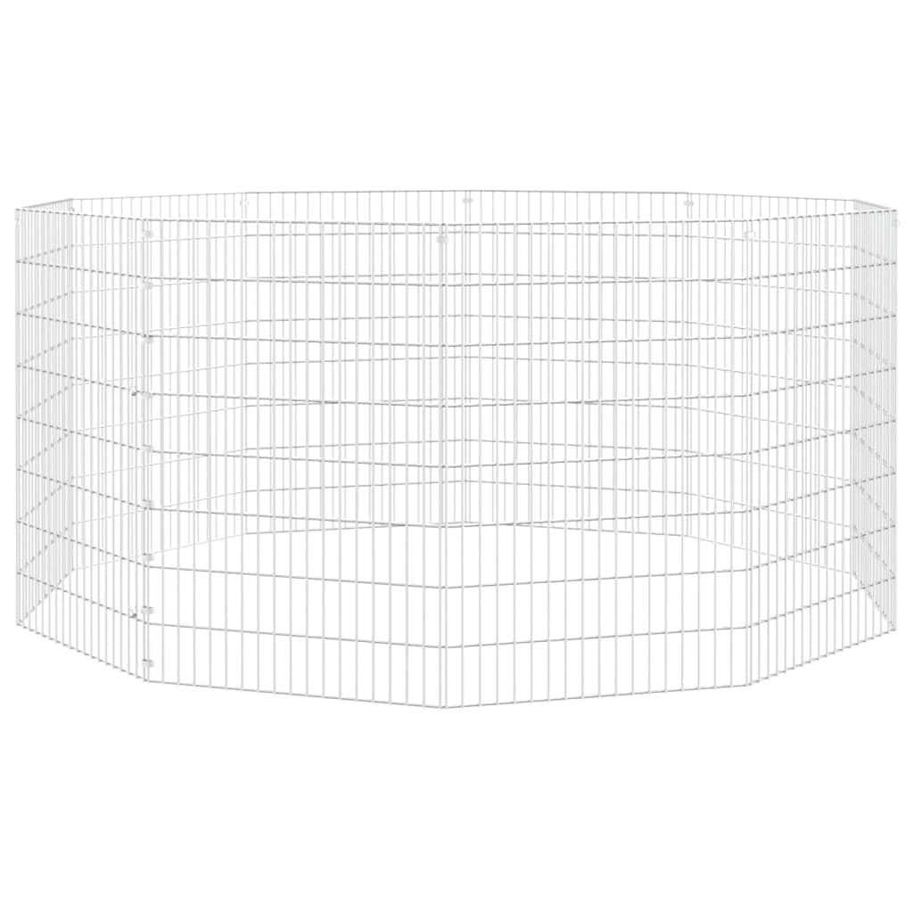 NNEVL 10-Panel Rabbit Cage 54x80 cm Galvanised Iron