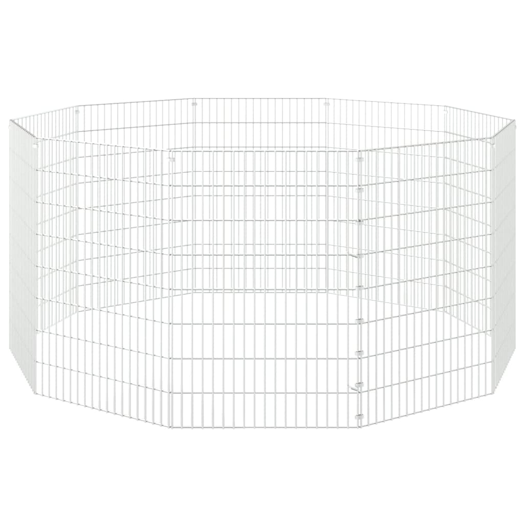 NNEVL 10-Panel Rabbit Cage 54x80 cm Galvanised Iron
