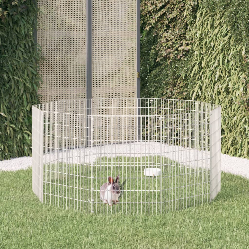NNEVL 10-Panel Rabbit Cage 54x80 cm Galvanised Iron