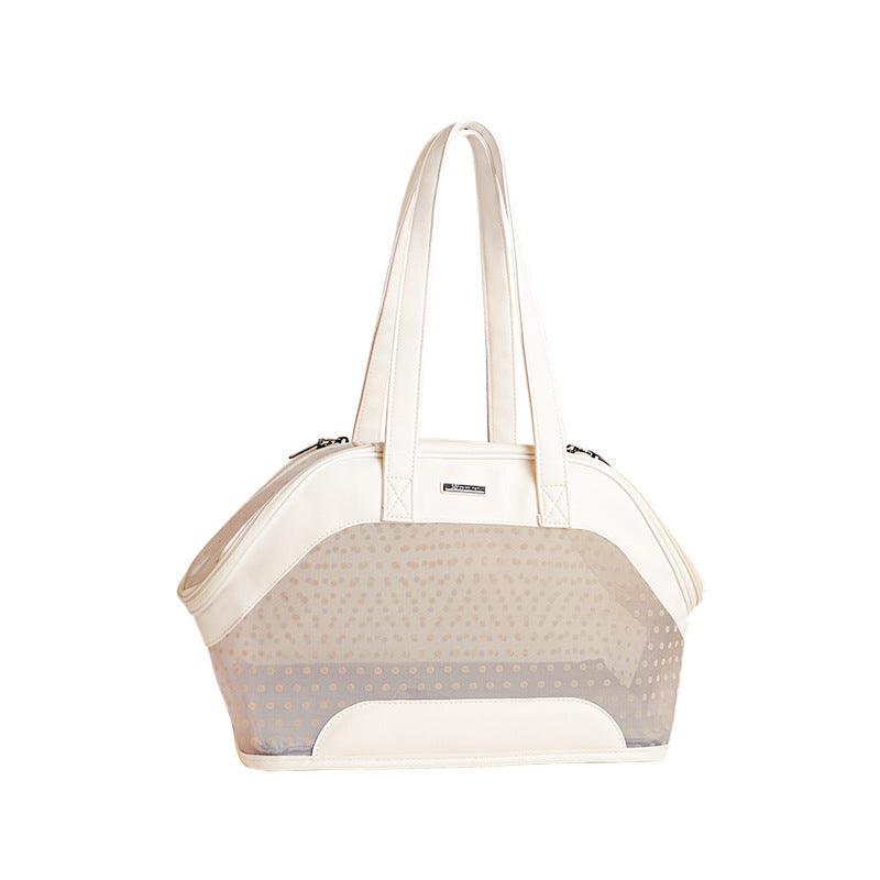 Portable Breathable Cat Travel Bag With Mesh Design - Perfect For Teddy Pomeranian Puppies And Cats