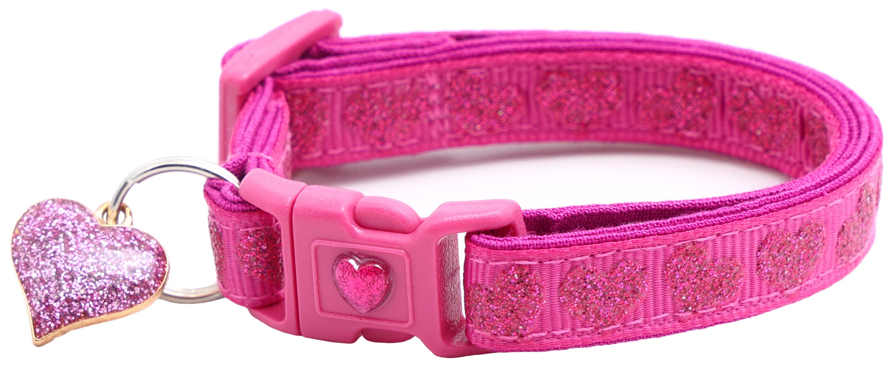 Glitter Hearts Breakaway Cat Collar