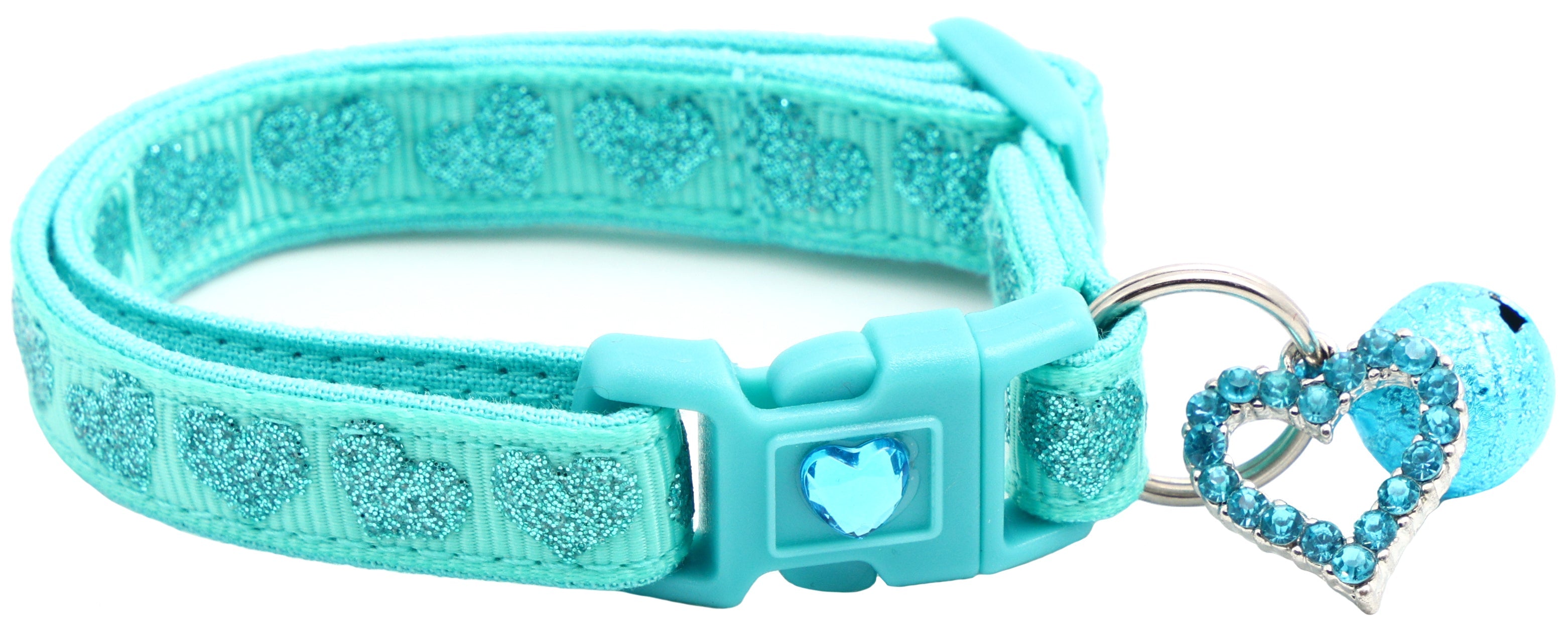 Glitter Hearts Breakaway Cat Collar