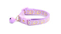 Gold Moons and Stars on Pastel Purple Cat Collar