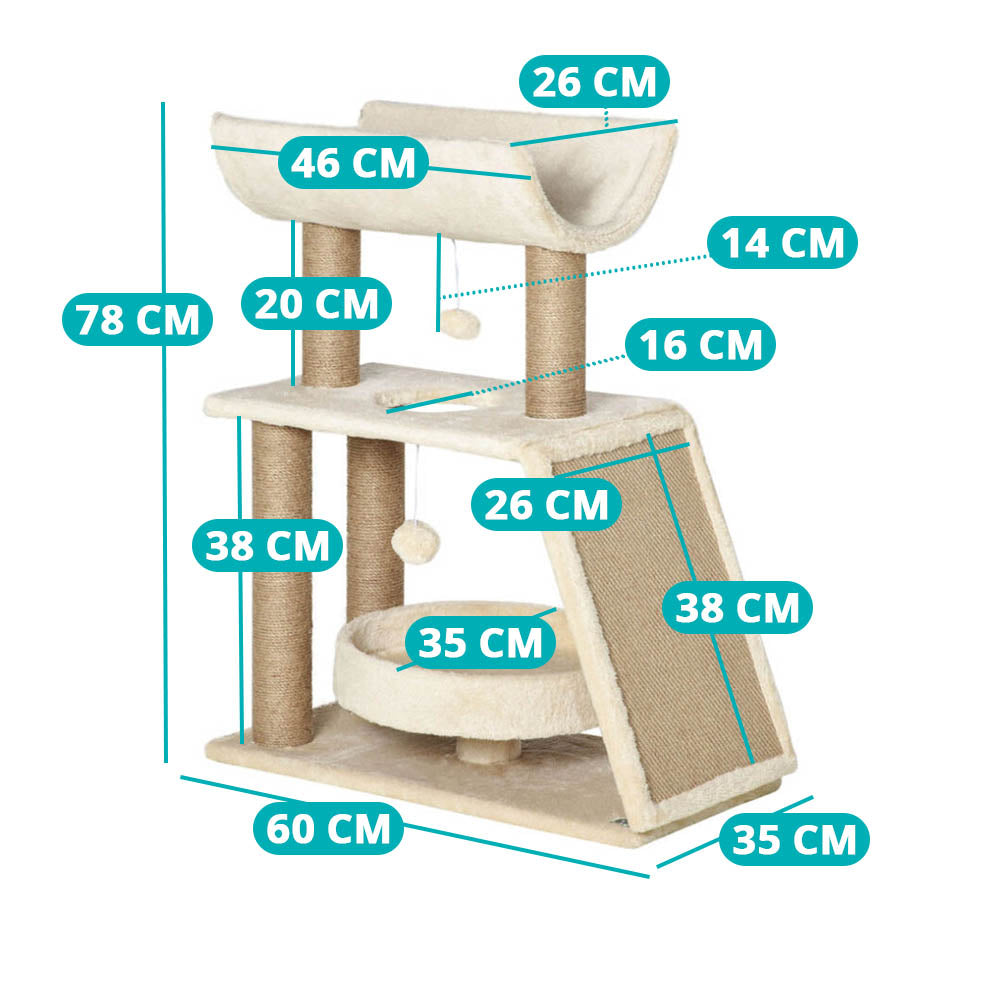Cadru de catarat pisici, bej