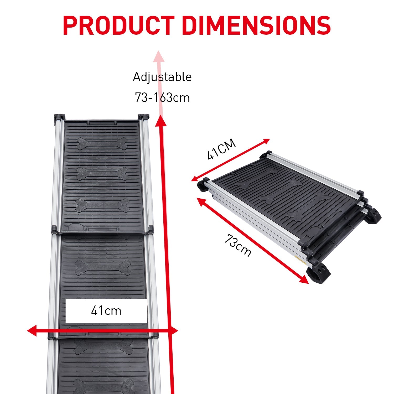 NNEDPE Heavy-Duty Aluminium Telescopic Pet Ramp