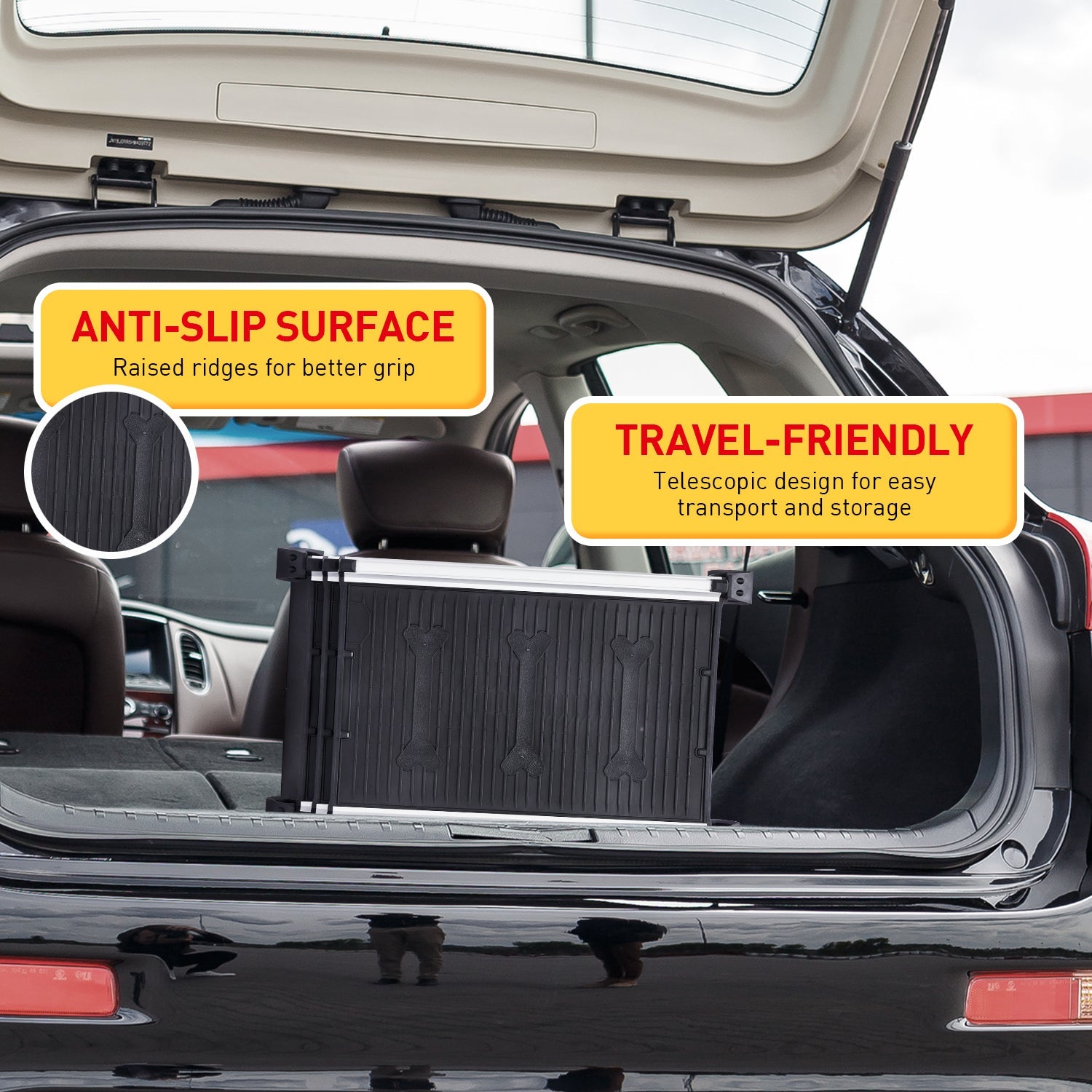 NNEDPE Heavy-Duty Aluminium Telescopic Pet Ramp